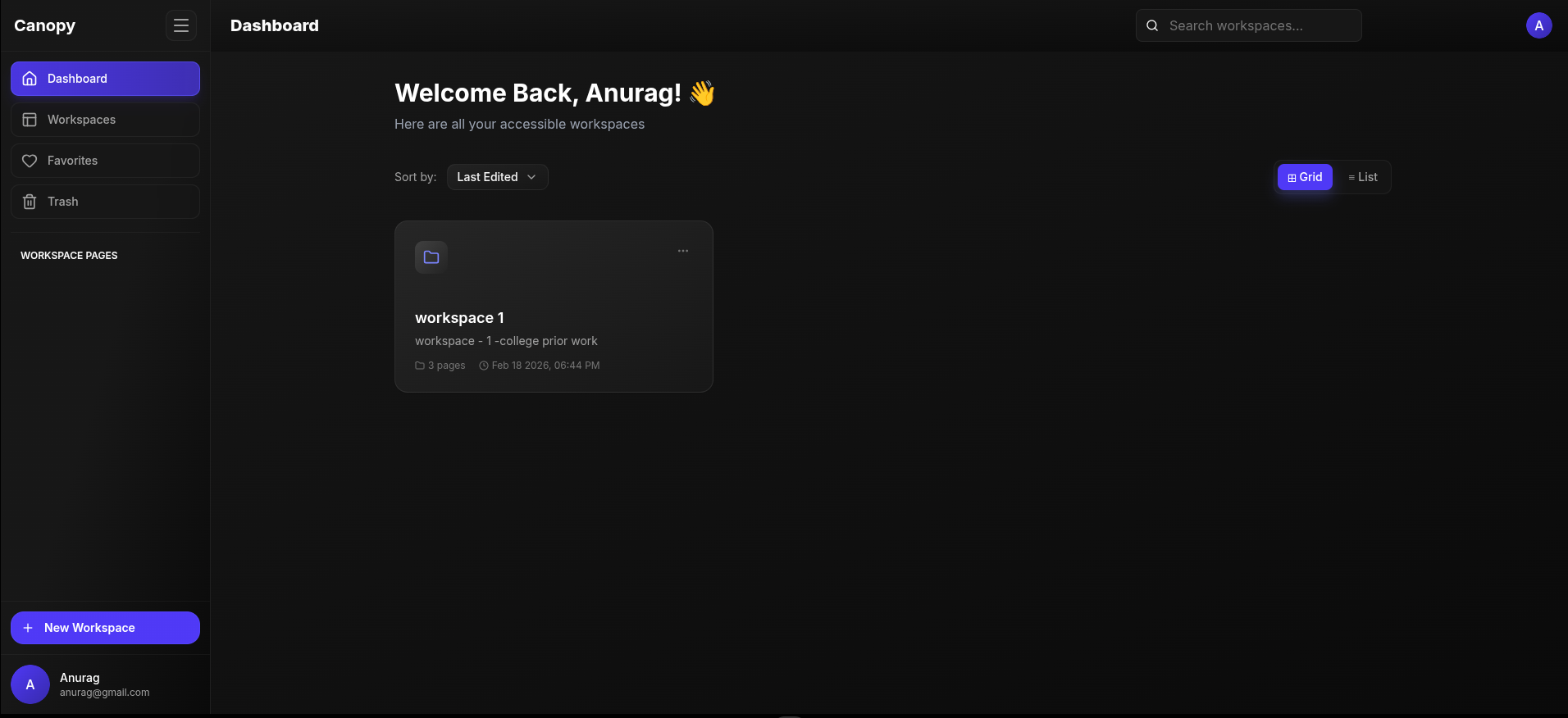 Canopy — Intelligent Workspace & Editor preview 2