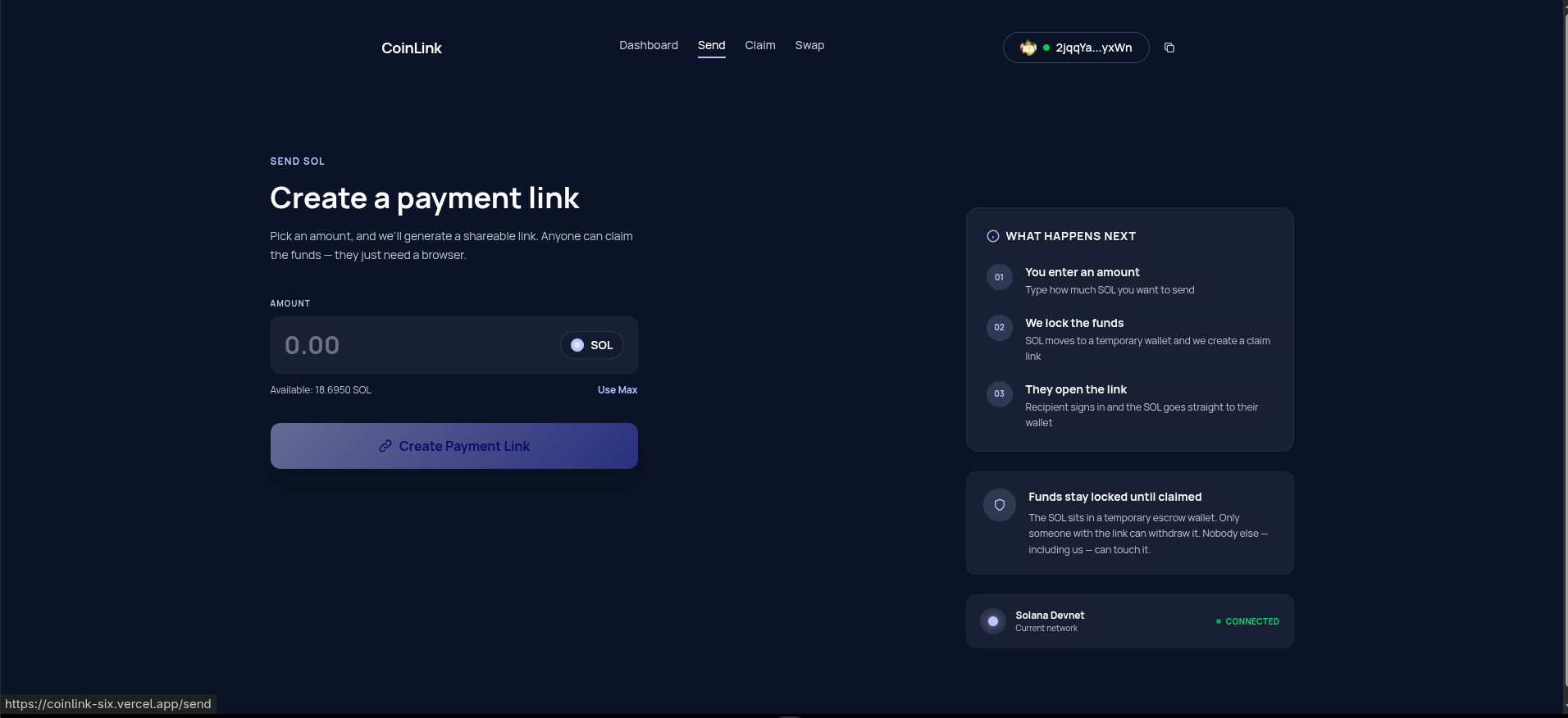 CoinLink — Frictionless Crypto Payments preview 2