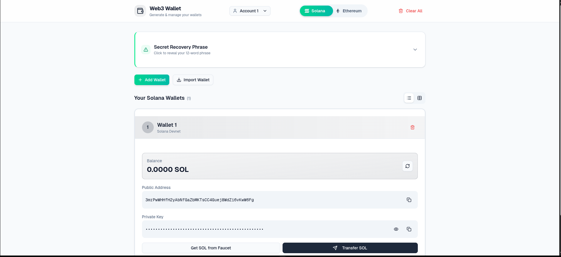 Multi-Blockchain Wallet Generator preview 2